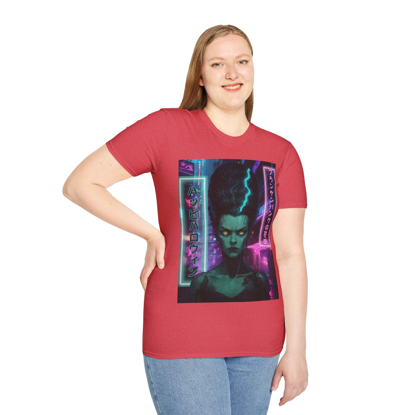 Bride of Frankenpunk Light colors Unisex T-Shirt by CreepyCrafts.boo