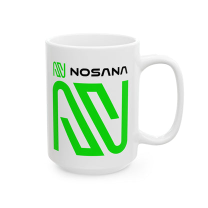 Nosana (NOS) White Mug by cypherpunkgear