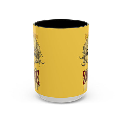 Caution, Savage Yellow Accent Mug by cypherpunkgear.com