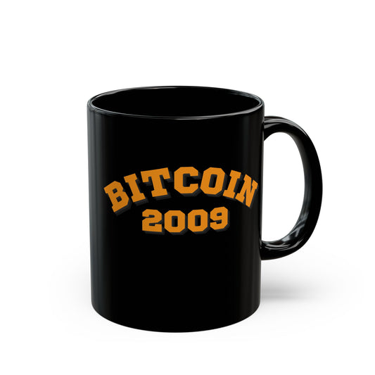 Bitcoin 2009 Black Mug by cypherpunkgear.com