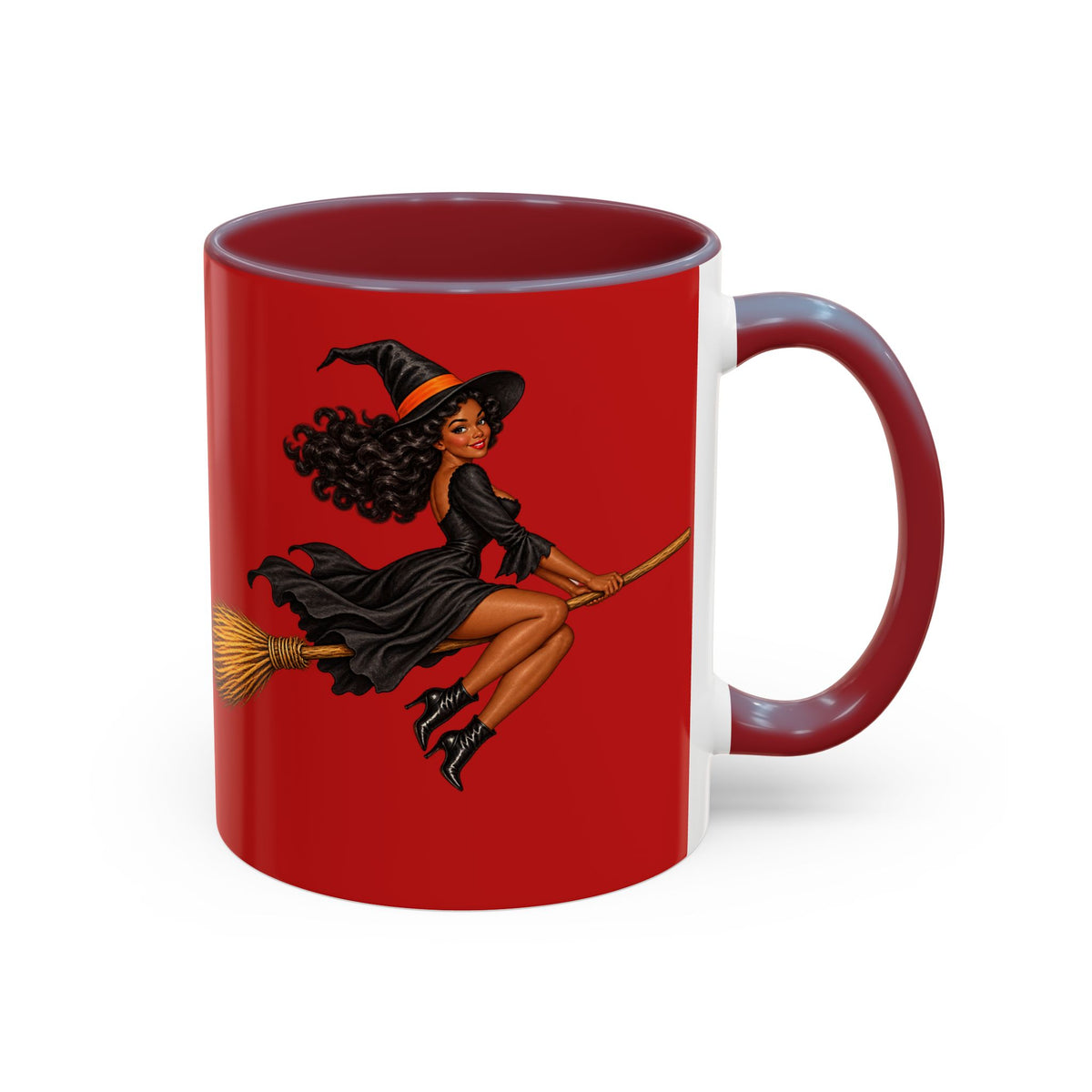 Velvet Vex Red Accent Mug by CreepyCrafts.boo