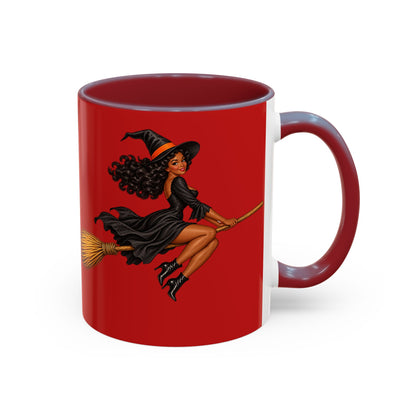 Velvet Vex Red Accent Mug by CreepyCrafts.boo