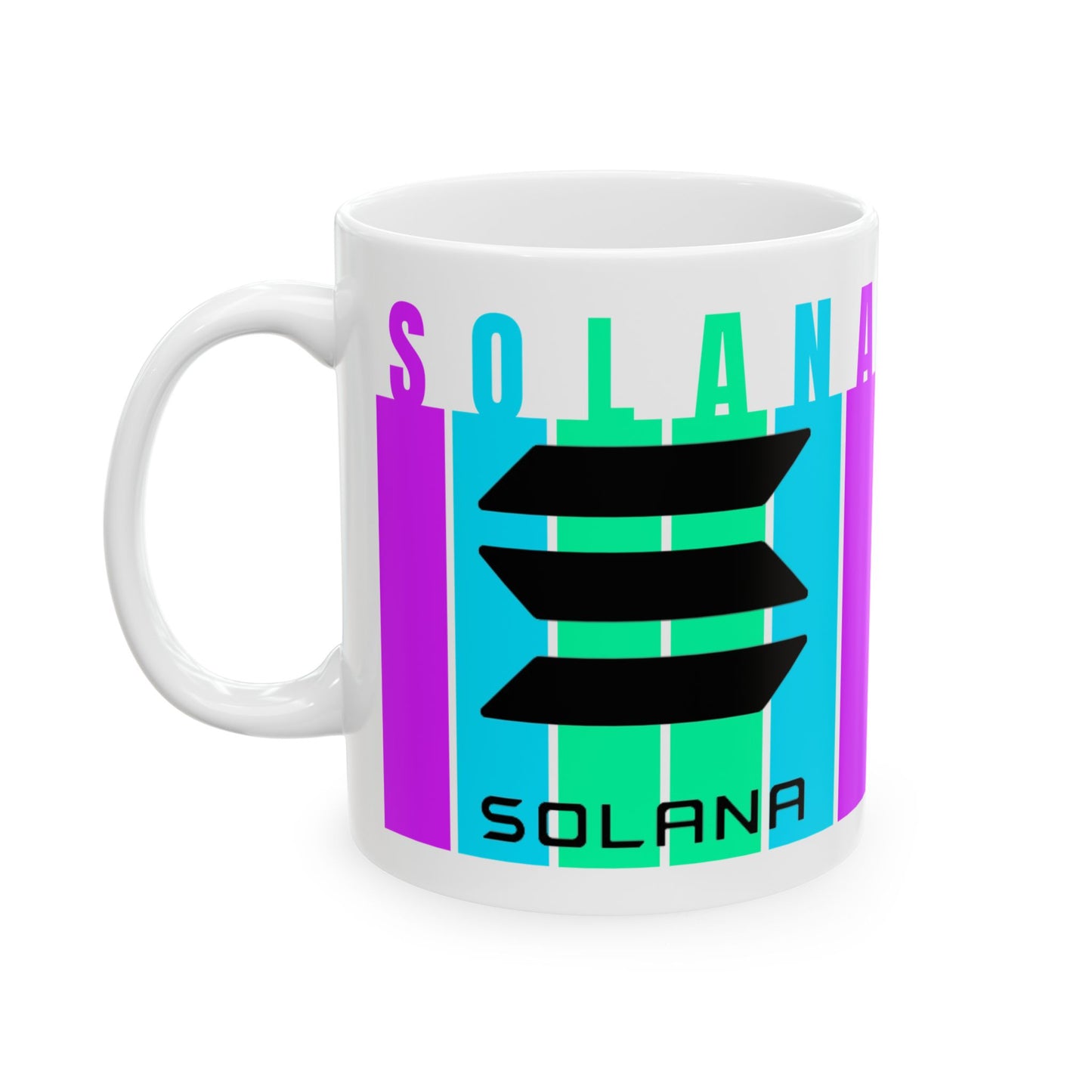 Solana (SOL) White Mug by cypherpunkgear