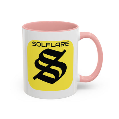SolflareLogo White Accent Mug by cypherpunkgear.com