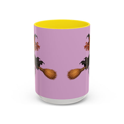 Hazel Hex Pink Accent Mug by CreepyCrafts.boo