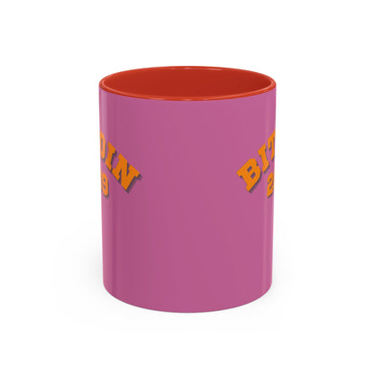 Bitcoin 2009 Pink Accent Mug by cypherpunkgear.com