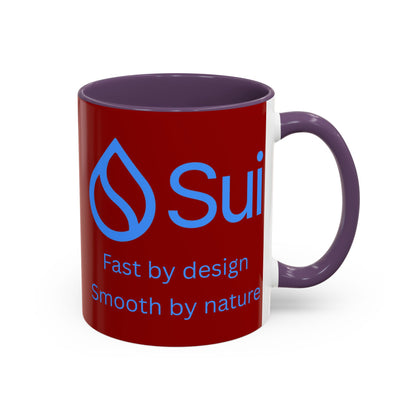 SUI Red Accent Mug by cypherpunkgear.com