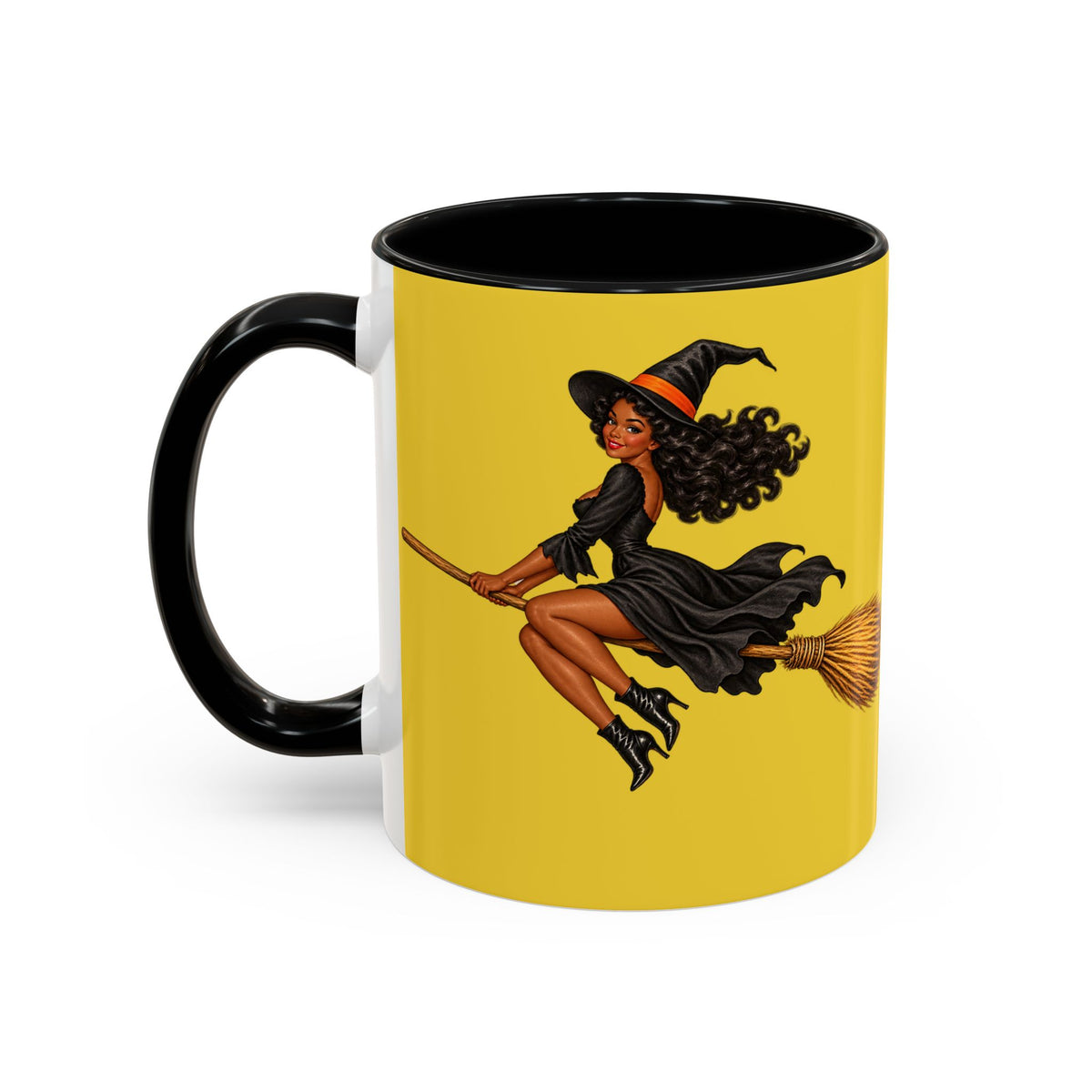 Velvet Vex Yellow Accent Mug by CreepyCrafts.boo