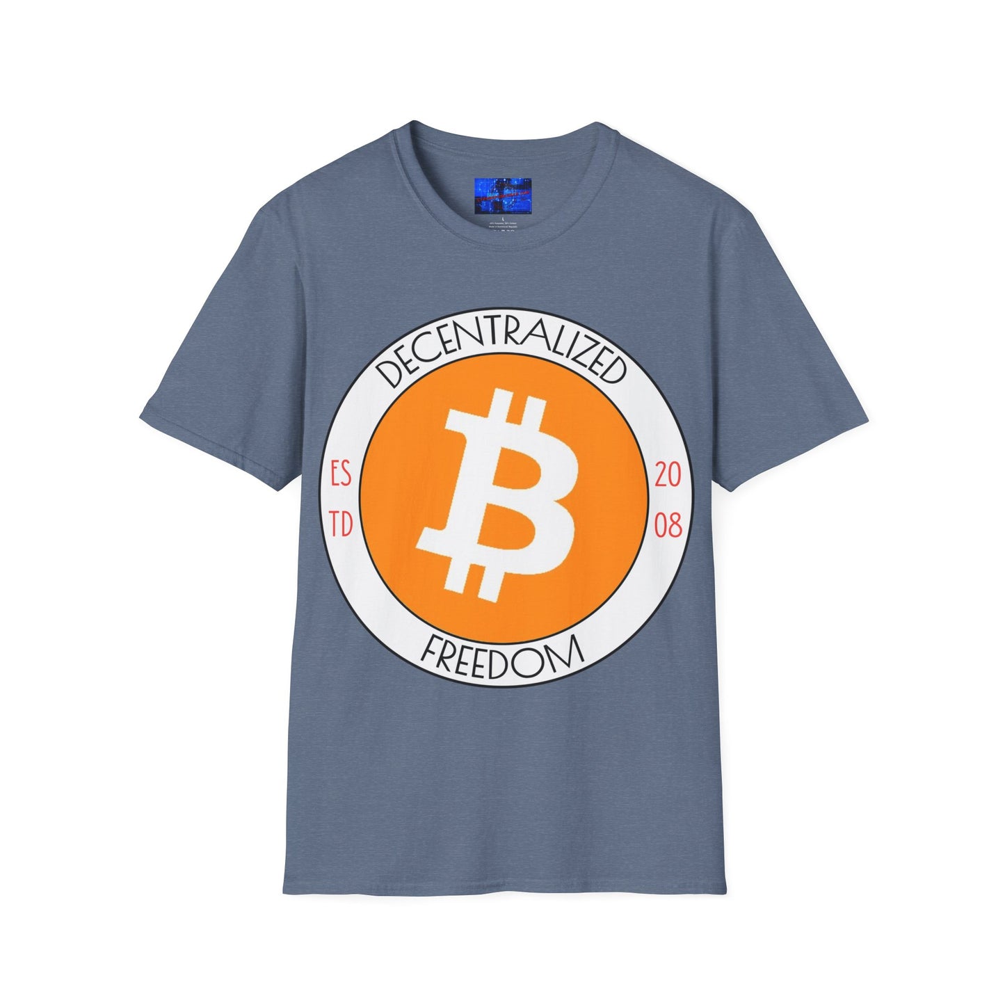 Bitcoin Decentralized Freedom DKcolors Unisex T-Shirt by cypherpunkgear