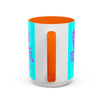 Don't Trust...Verify. Cyan Accent Mug by cypherpunkgear.com