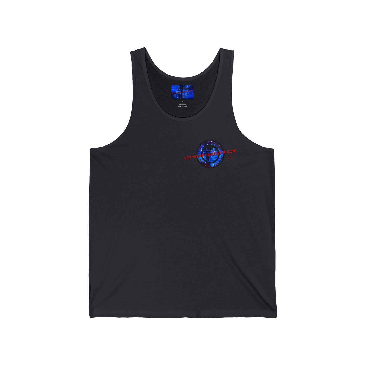 2-sided cypherpunkgear Logo Unisex Jersey Tank Top by cypherpunkgear