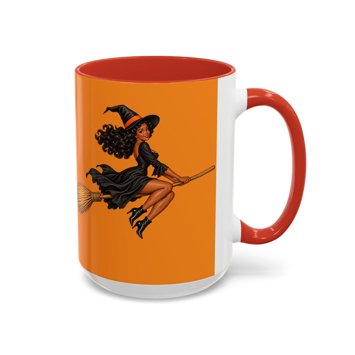 Velvet Vex Orange Accent Mug by CreepyCrafts.boo