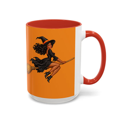 Velvet Vex Orange Accent Mug by CreepyCrafts.boo