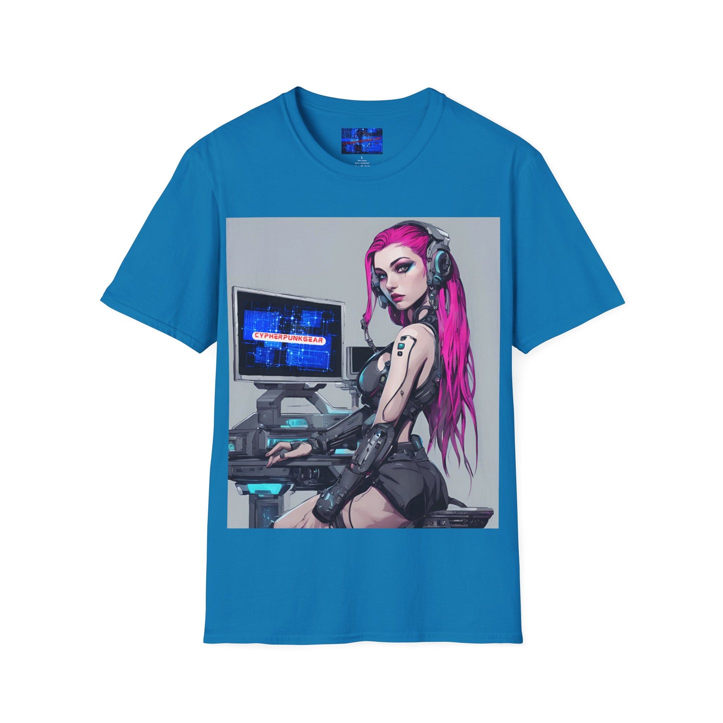 Netrunner Cyberpunk Dark colors Unisex T-Shirt by cypherpunkgear.com