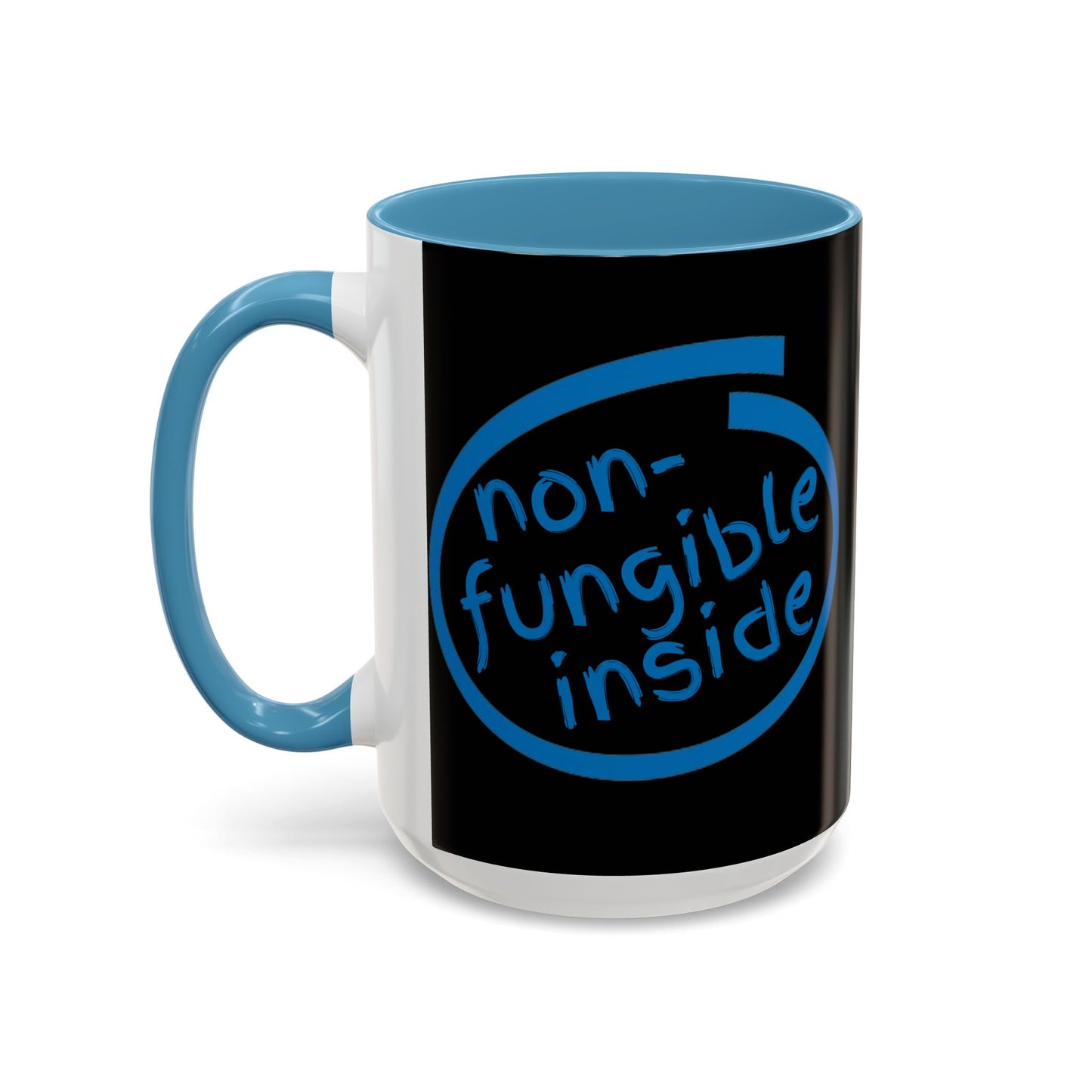 Non-Fungible Inside Black Accent Mug by cypherpunkgear.com