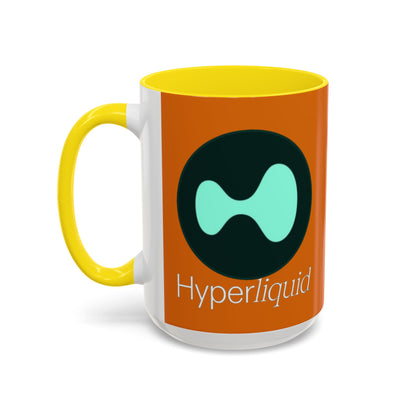 Hyperliquid White font Orange Accent Mug by cypherpunkgear.com