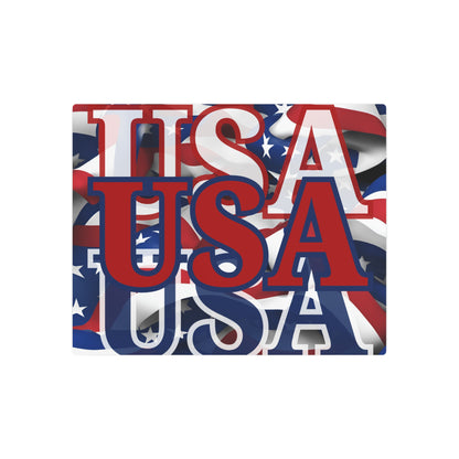 USA! USA! USA Red Center Metal Art Sign by cypherpunkgear