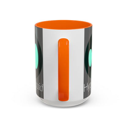 Hyperliquid White font Grey Accent Mug by cypherpunkgear.com