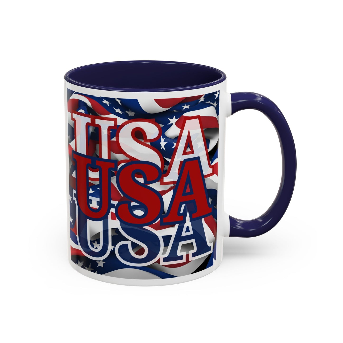 USA Red font Center Patriot Accent Mug by cypherpunkgear.com