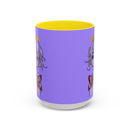 Caution, Savage Light Purple Accent Mug by cypherpunkgear.com