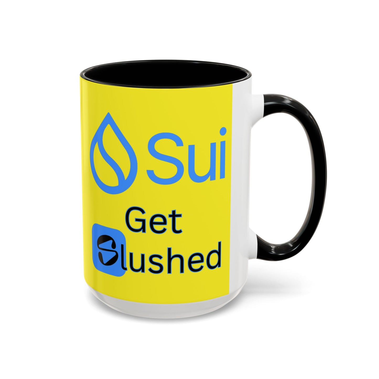 Sui: Get Slushed Yellow Accent Mug by cypherpunkgear.com