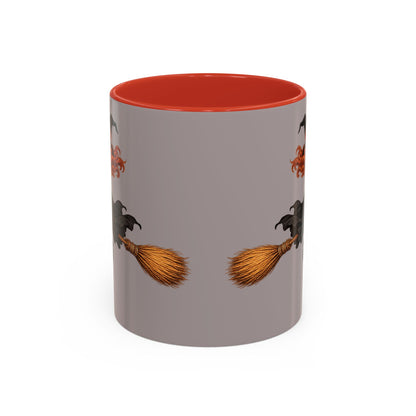 Hazel Hex Grey Accent Mug by CreepyCrafts.boo