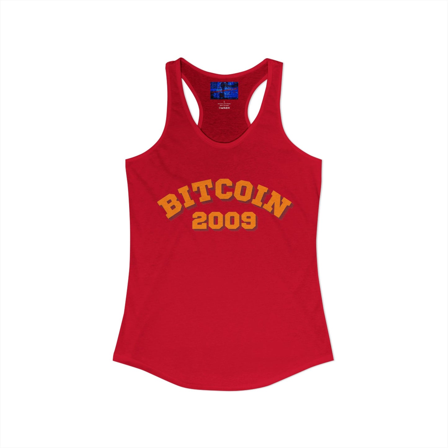 Bitcoin 2009 Women's Racerback Tank Top by cypherpunkgear.com