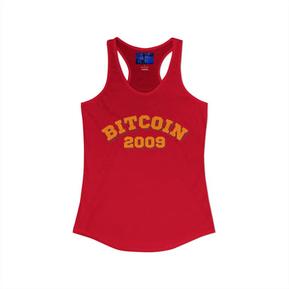Bitcoin 2009 Women's Racerback Tank Top by cypherpunkgear.com