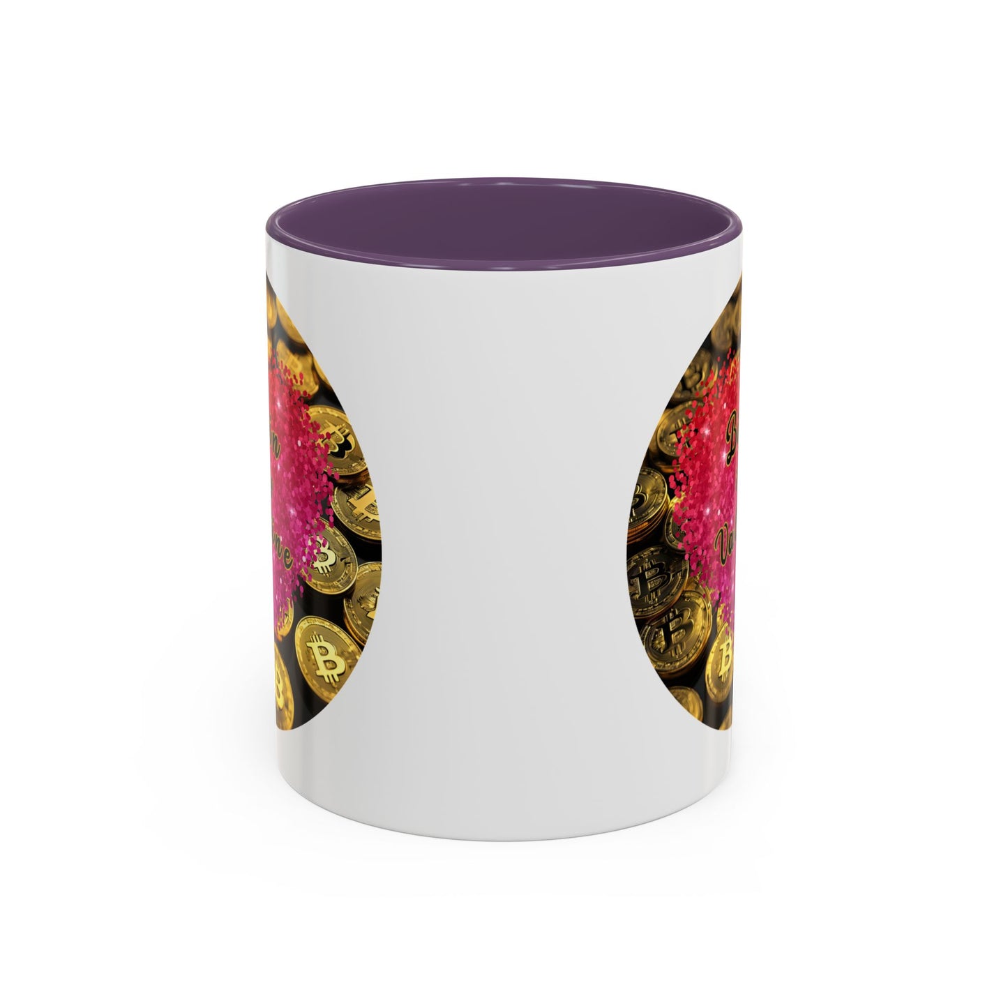 Bitcoin is My Valentine White Accent Mug by cypherpunkgear.com