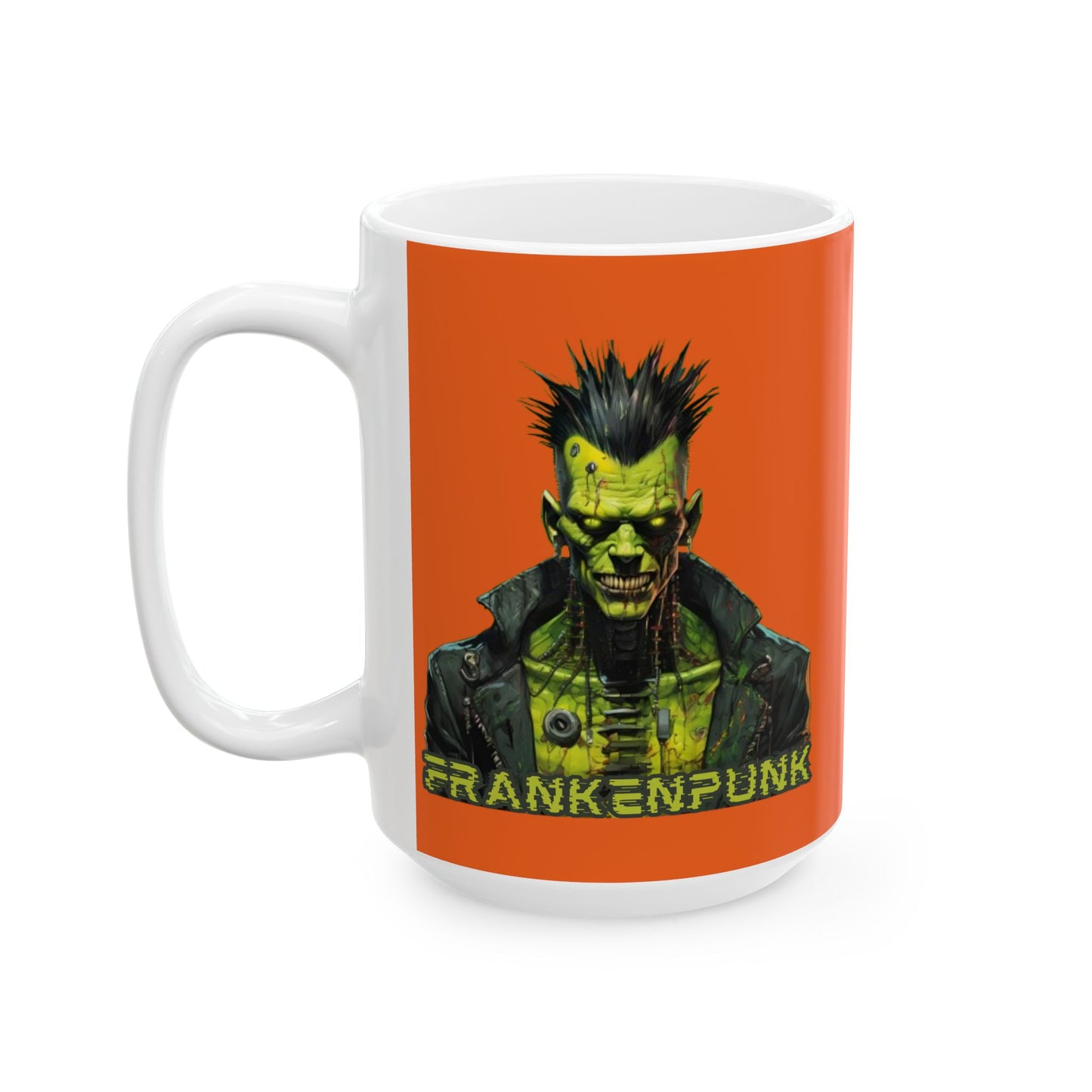 Frankenpunk Orange Mug by cypherpunkgear