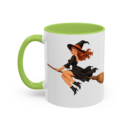 Hazel Hex White Accent Mug by CreepyCrafts.boo