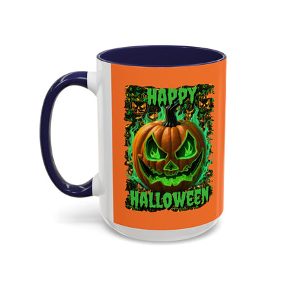 Happy Halloween Green Jack Accent Mug by cypherpunkgear