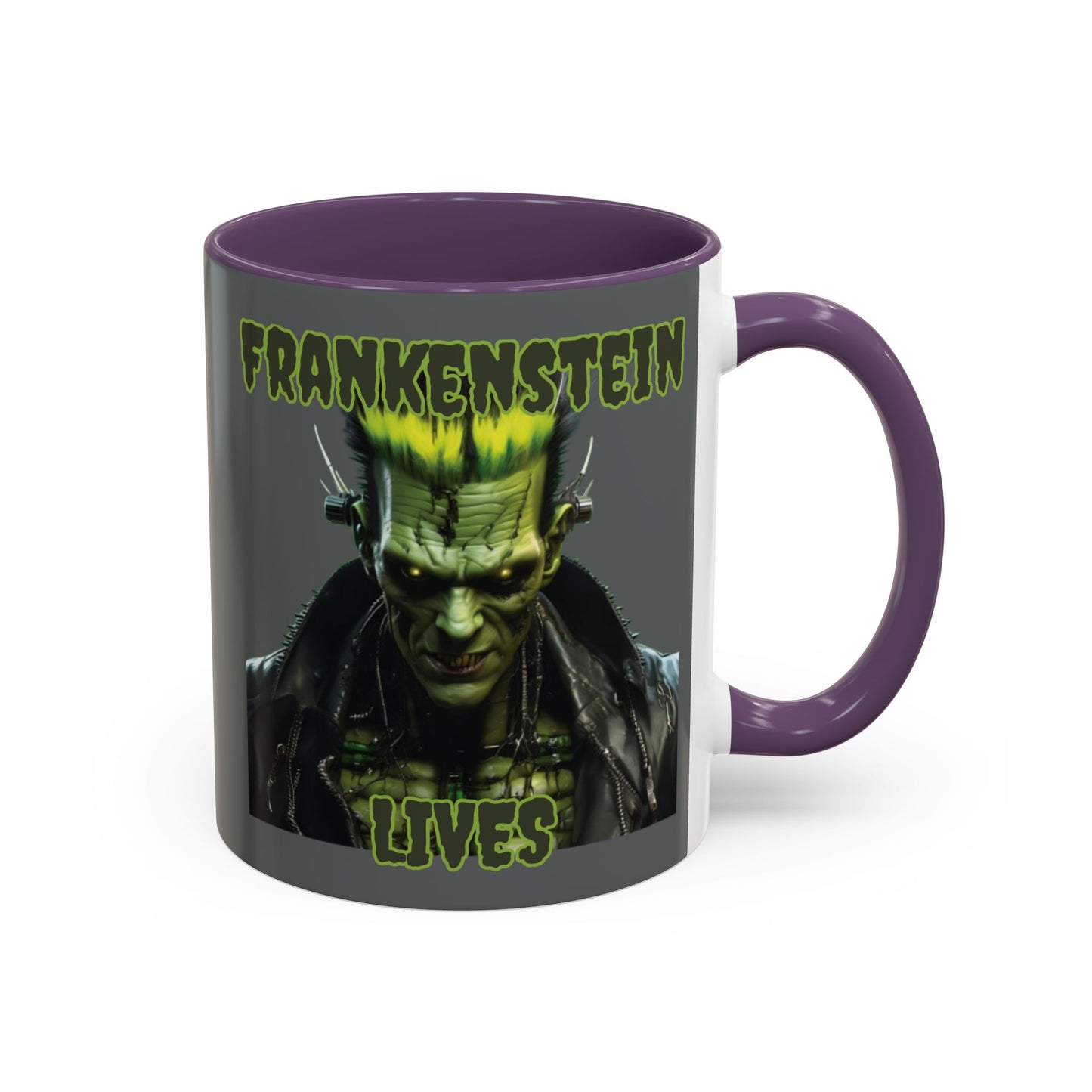 Frankenstein Lives Accent Mug by CreepyCrafts.boo