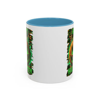 Happy Halloween Green Jack White Accent Mug by CreepyCrafts.boo