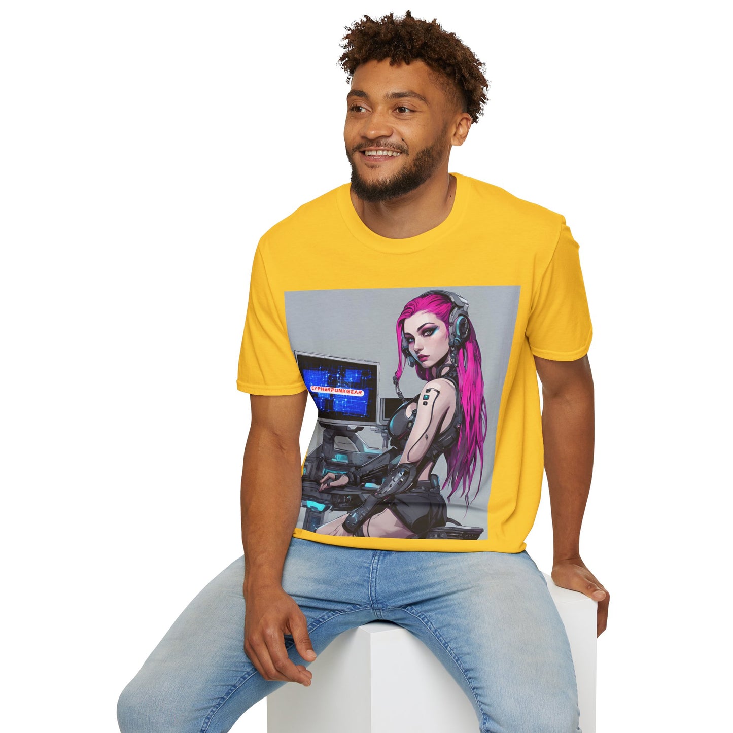 Netrunner Cyberpunk Light colors Unisex T-Shirt by cypherpunkgear.com