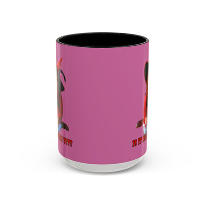 Is it Halloween yet? Pink Accent Mug by CreepyCrafts.boo