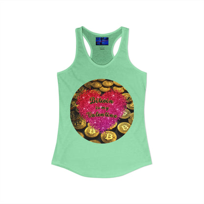 Bitcoin is My Valentine Women's Racerback Tank Top by cypherpunkgear.com