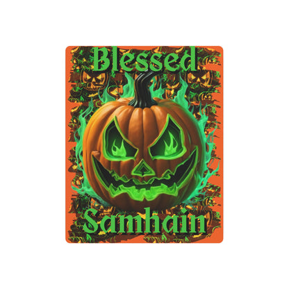 Blessed Samhain Green Jack Metal Art Sign by cypherpunkgear