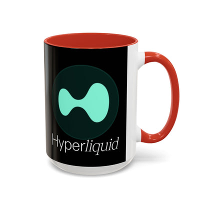 Hyperliquid White font Black Accent Mug by cypherpunkgear.com