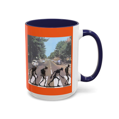 2-sided, Scabby Road Orange Accent Mug by CreepyCrafts.boo
