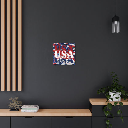 USA! USA! USA White Center Metal Art Sign by cypherpunkgear