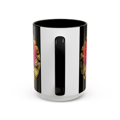 Bitcoin is My Valentine Black Accent Mug by cypherpunkgear.com