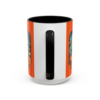 Happy Halloween Little Witch Orange font Orange Accent Mug by CreepyCrafts.boo