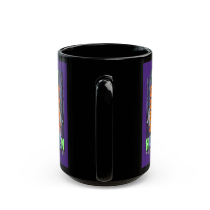 Spooky Happy Halloween Ghost Mixed font Purple Mug by CreepyCrafts.boo