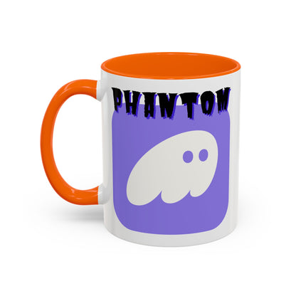 Phantom Hot Wallet White Accent Mug by cypherpunkgear.com