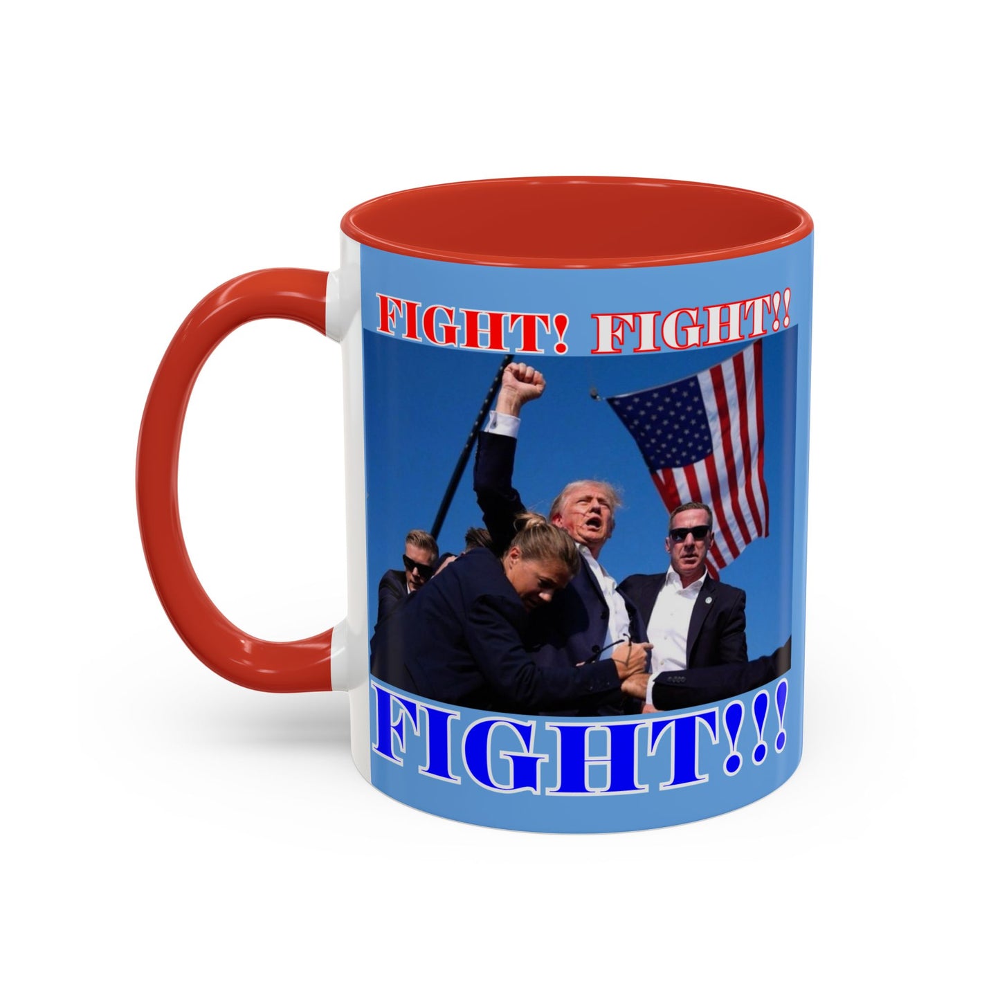 FIGHT! FIGHT!! FIGHT!!! Accent Mug by cypherpunkgear