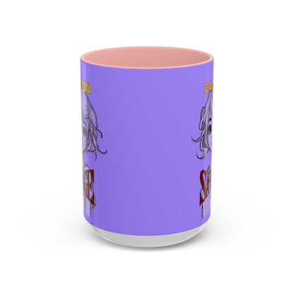 Caution, Savage Light Purple Accent Mug by cypherpunkgear.com
