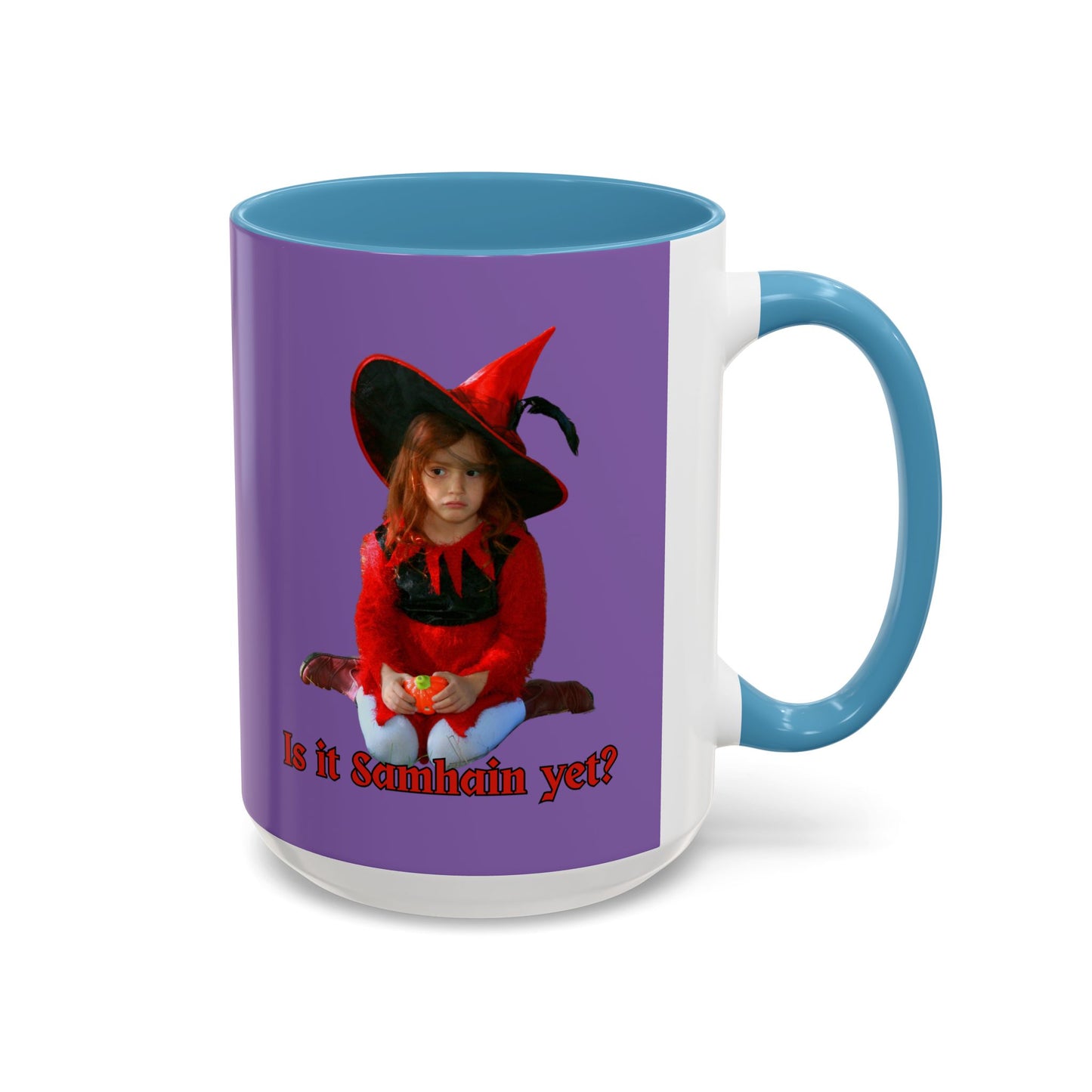 Is it Samhain yet? Light Purple Accent Mug by CreepyCrafts.boo