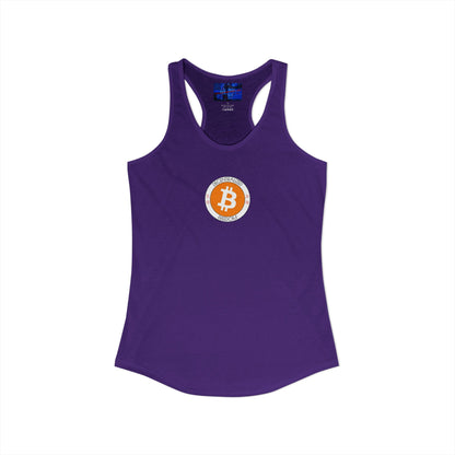2-sided, Bitcoin (BTC) Decentralized Freedom Women's Racerback Tank Top by cypherpunkgear.com