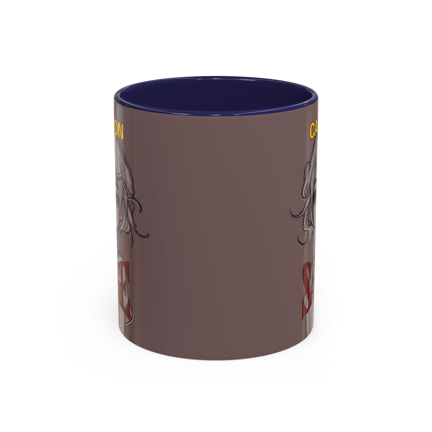Caution, Savage Grey Accent Mug by cypherpunkgear.com